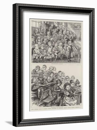 Free Dinners Given to Board School Children at Denmark Terrace Board School, Islington, N-Charles Paul Renouard-Framed Giclee Print