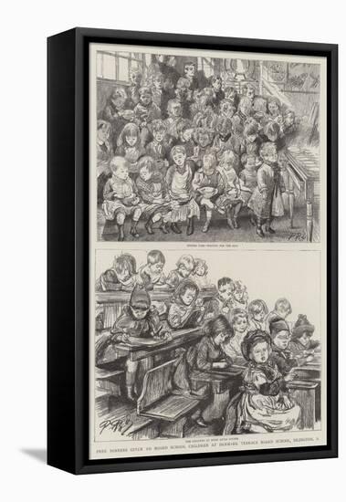 Free Dinners Given to Board School Children at Denmark Terrace Board School, Islington, N-Charles Paul Renouard-Framed Premier Image Canvas