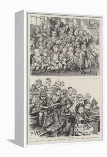 Free Dinners Given to Board School Children at Denmark Terrace Board School, Islington, N-Charles Paul Renouard-Framed Premier Image Canvas