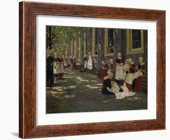 Free Period in the Amsterdam Orphanage, 1881/1882-Max Liebermann-Framed Giclee Print