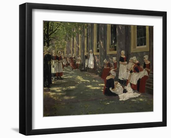 Free Period in the Amsterdam Orphanage, 1881/1882-Max Liebermann-Framed Giclee Print