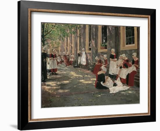 Free Period in the Amsterdam Orphanage-Max Liebermann-Framed Giclee Print