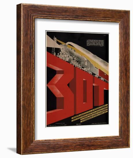 Free Railway Society for the Mastery of Technical Equipment, 1933-Dmitry Anatolyevich Bulanov-Framed Giclee Print