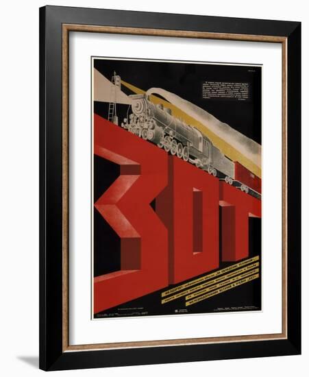 Free Railway Society for the Mastery of Technical Equipment, 1933-Dmitry Anatolyevich Bulanov-Framed Giclee Print