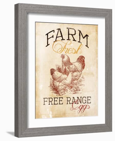 Free Range Eggs-Jace Grey-Framed Art Print