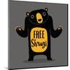 Free Shrugs-Michael Buxton-Mounted Art Print