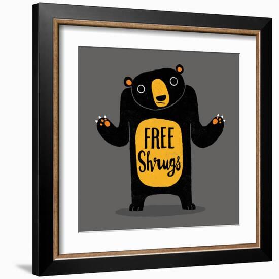 Free Shrugs-Michael Buxton-Framed Art Print