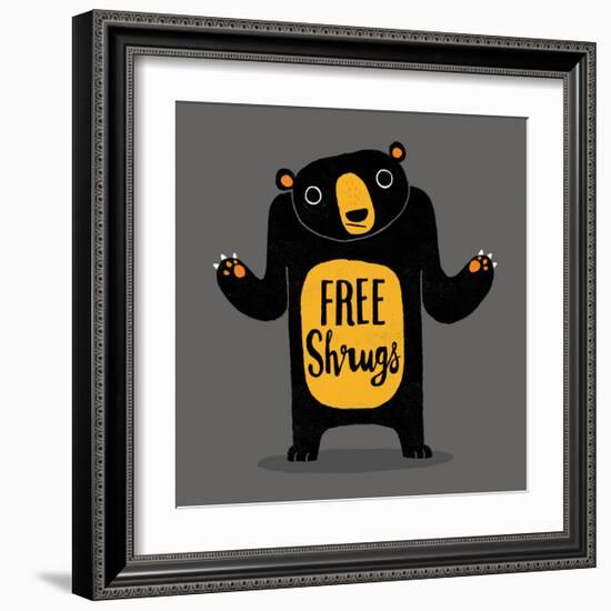 Free Shrugs-Michael Buxton-Framed Art Print