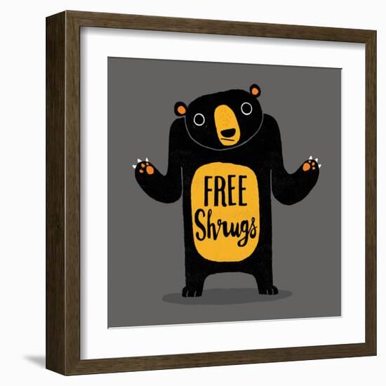 Free Shrugs-Michael Buxton-Framed Art Print