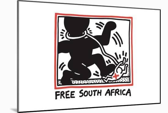 Free South Africa, 1985-Keith Haring-Mounted Print
