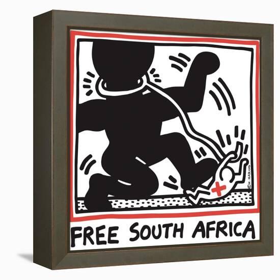 Free South Africa, 1985-Keith Haring-Framed Premier Image Canvas