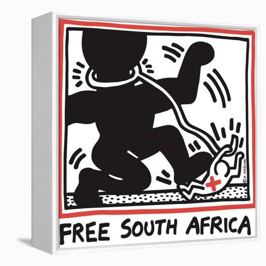 Free South Africa, 1985-Keith Haring-Framed Premier Image Canvas