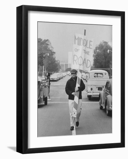 Free Speech Demonstration at the University of California-Bill Ray-Framed Photographic Print
