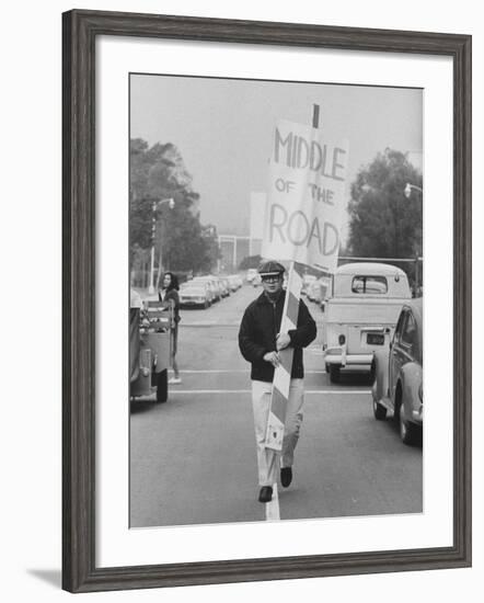 Free Speech Demonstration at the University of California-Bill Ray-Framed Photographic Print