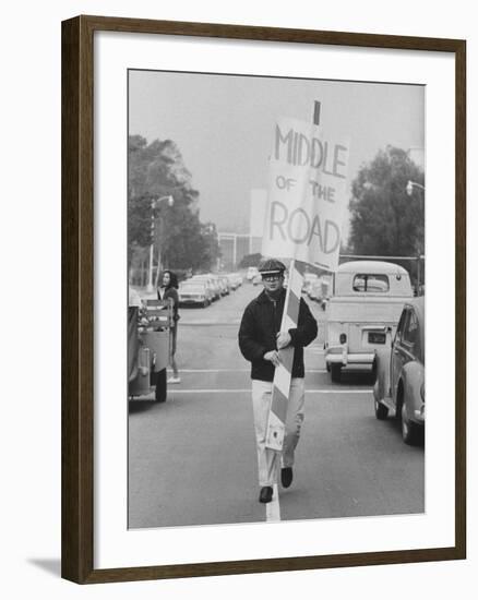 Free Speech Demonstration at the University of California-Bill Ray-Framed Photographic Print