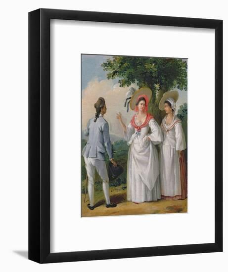 Free West Indian Creoles in Elegant Dress, c.1780-Agostino Brunias-Framed Premium Giclee Print