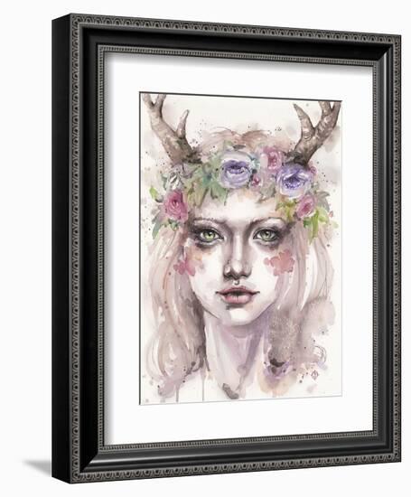 Free & Wild (Wood Nymph)-Sillier than Sally-Framed Art Print