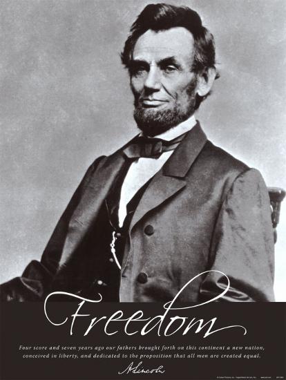 Freedom: Abraham Lincoln-null-Lamina Framed Art Print