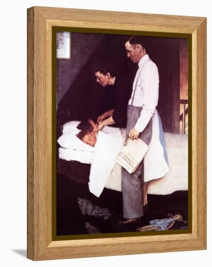 "Freedom From Fear", March 13,1943-Norman Rockwell-Framed Premier Image Canvas