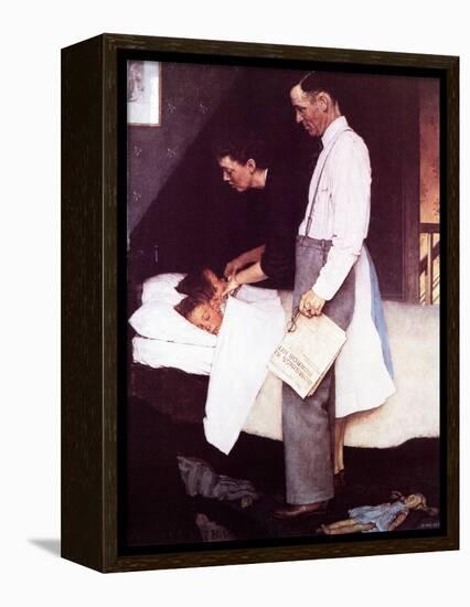 "Freedom From Fear", March 13,1943-Norman Rockwell-Framed Premier Image Canvas