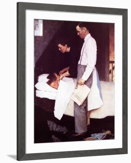 "Freedom From Fear", March 13,1943-Norman Rockwell-Framed Giclee Print