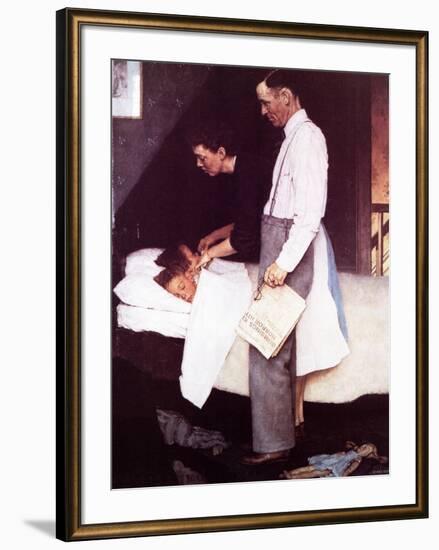 "Freedom From Fear", March 13,1943-Norman Rockwell-Framed Giclee Print