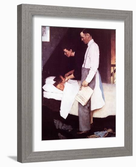 "Freedom From Fear", March 13,1943-Norman Rockwell-Framed Giclee Print