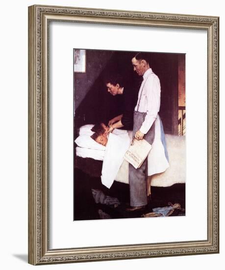 "Freedom From Fear", March 13,1943-Norman Rockwell-Framed Giclee Print