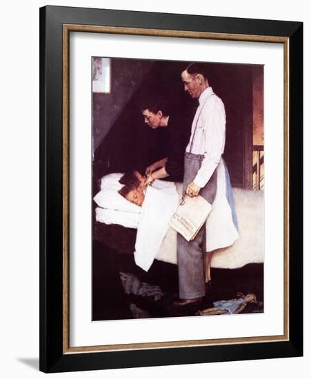 "Freedom From Fear", March 13,1943-Norman Rockwell-Framed Giclee Print