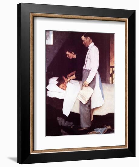 "Freedom From Fear", March 13,1943-Norman Rockwell-Framed Giclee Print