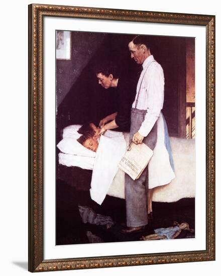 "Freedom From Fear", March 13,1943-Norman Rockwell-Framed Giclee Print