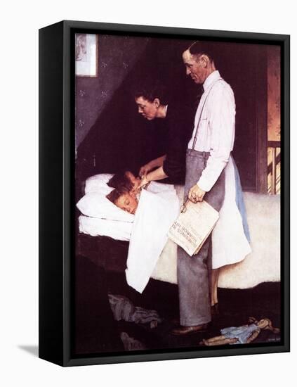 "Freedom From Fear", March 13,1943-Norman Rockwell-Framed Premier Image Canvas