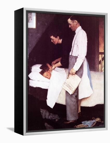 "Freedom From Fear", March 13,1943-Norman Rockwell-Framed Premier Image Canvas