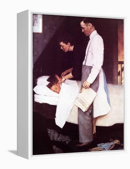"Freedom From Fear", March 13,1943-Norman Rockwell-Framed Premier Image Canvas