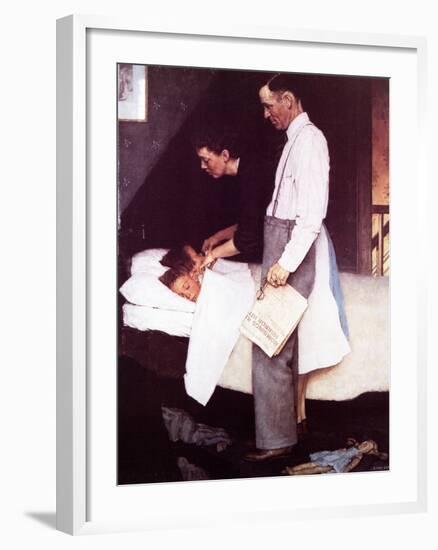 "Freedom From Fear", March 13,1943-Norman Rockwell-Framed Giclee Print