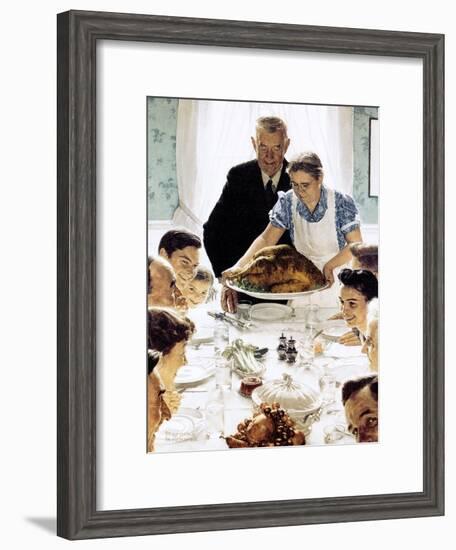 "Freedom From Want", March 6,1943-Norman Rockwell-Framed Giclee Print