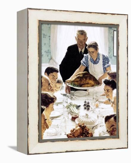 "Freedom From Want", March 6,1943-Norman Rockwell-Framed Premier Image Canvas