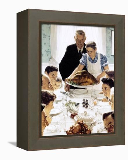 "Freedom From Want", March 6,1943-Norman Rockwell-Framed Premier Image Canvas