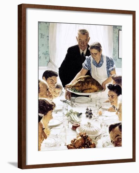 "Freedom From Want", March 6,1943-Norman Rockwell-Framed Giclee Print