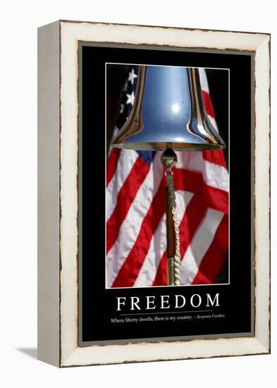 Freedom: Inspirational Quote and Motivational Poster-null-Framed Premier Image Canvas