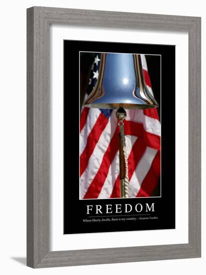 Freedom: Inspirational Quote and Motivational Poster-null-Framed Photographic Print