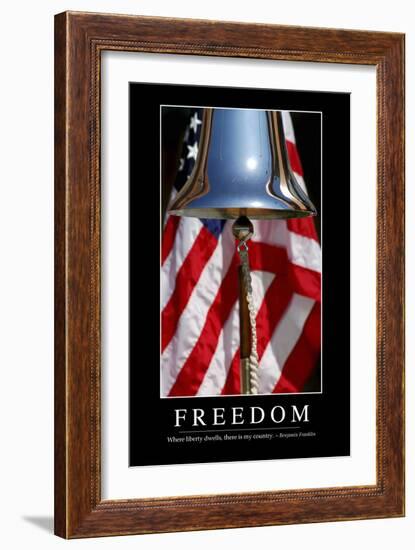 Freedom: Inspirational Quote and Motivational Poster-null-Framed Photographic Print