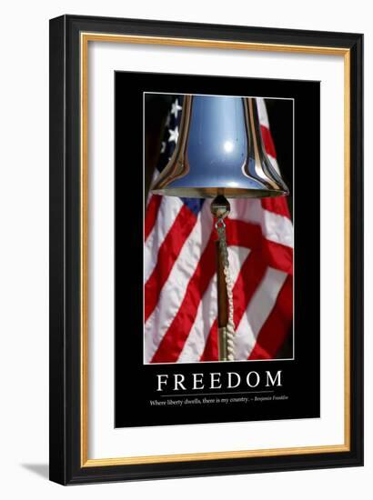 Freedom: Inspirational Quote and Motivational Poster-null-Framed Photographic Print