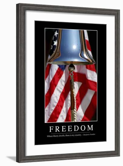 Freedom: Inspirational Quote and Motivational Poster-null-Framed Photographic Print