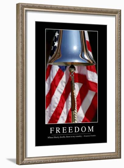 Freedom: Inspirational Quote and Motivational Poster-null-Framed Photographic Print