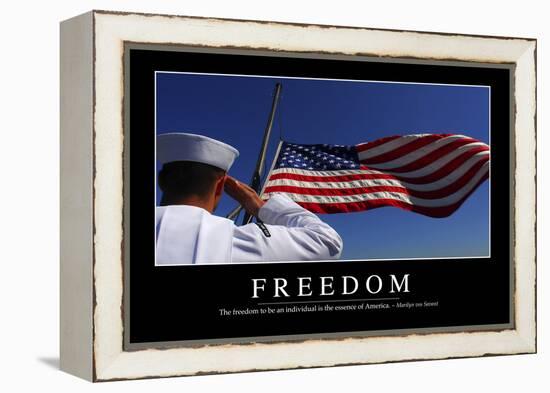 Freedom: Inspirational Quote and Motivational Poster-null-Framed Premier Image Canvas