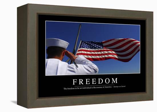 Freedom: Inspirational Quote and Motivational Poster-null-Framed Premier Image Canvas