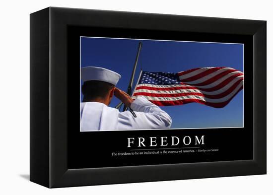 Freedom: Inspirational Quote and Motivational Poster-null-Framed Premier Image Canvas