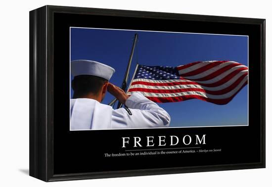 Freedom: Inspirational Quote and Motivational Poster-null-Framed Premier Image Canvas