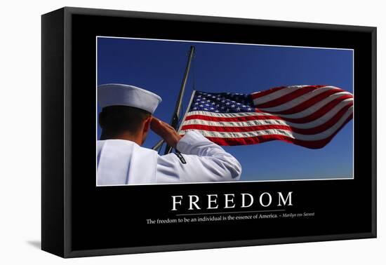 Freedom: Inspirational Quote and Motivational Poster-null-Framed Premier Image Canvas